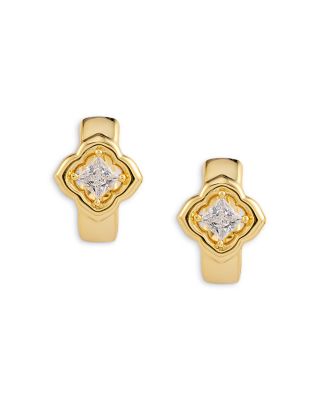 Mallory Crystal Huggie Hoop Earrings