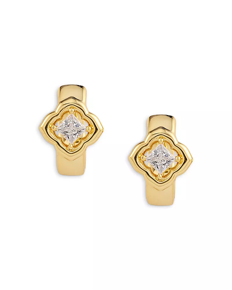 Kendra Scott Mallory Crystal Huggie Hoop Earrings