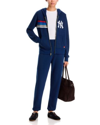 New York Yankees 5 Stripe Zip Front Hoodie & 2026 Graphic Sweatpants