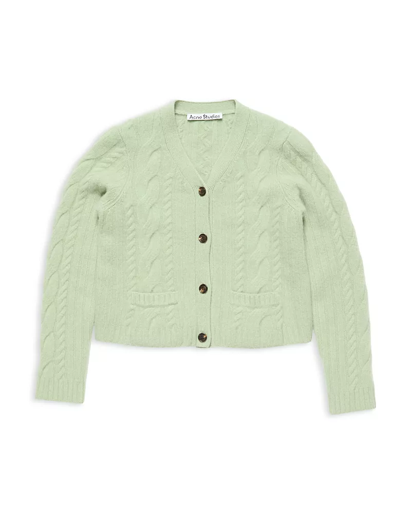 Acne Studios Cashmere Blend Cable Knit Cardigan