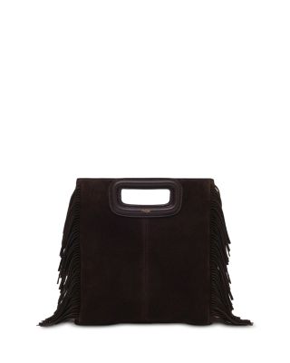 M Fringed Suede Crossbody Bag