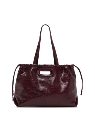 M Crackled Leather Tote