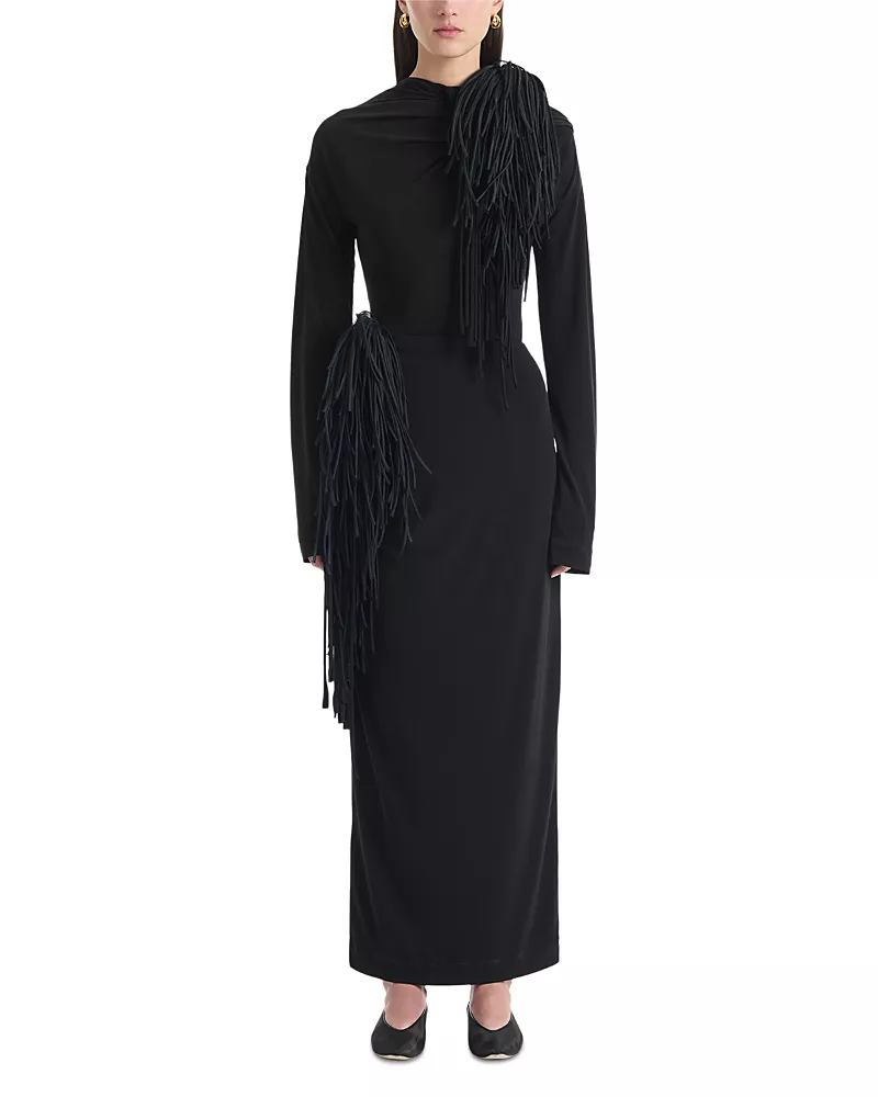 Altuzarra Garland Fringe Trim Dress