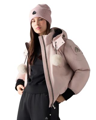 Debbie Shearling Trim Down Bomber Jacket