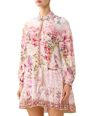 Silk Tiered Mini Dress