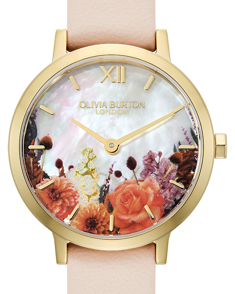 Olivia Burton Autumn Floral Watch, 28mm In Gold