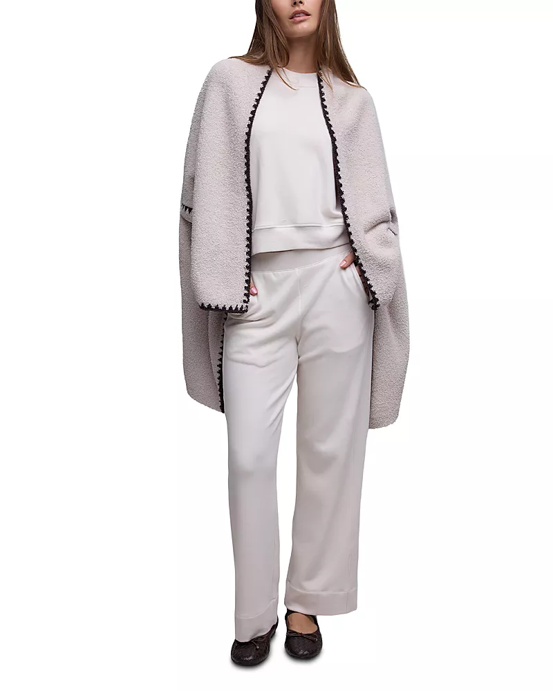 Barefoot Dreams CozyChic Blanket Stitch Wrap