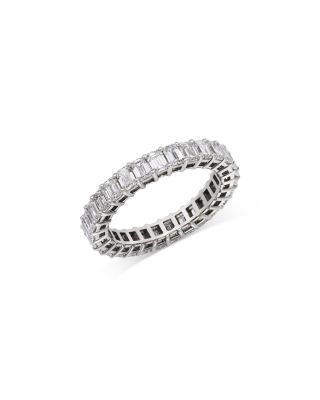 Luxe Collection Certified Lab Grown Diamond Emerald Cut Eternity Band in 18K White Gold, 3.0 tcw