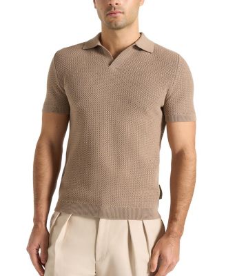 Rowen Textured Knit Revere Polo Shirt