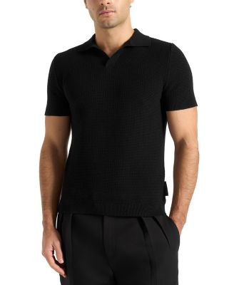 Rowen Textured Knit Revere Polo Shirt