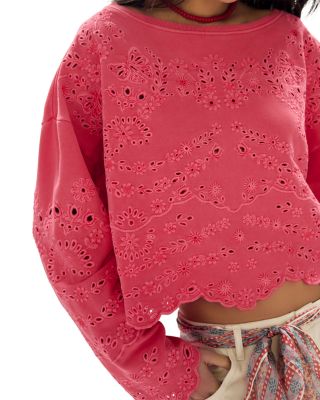 Iris Cotton Eyelet Sweatshirt