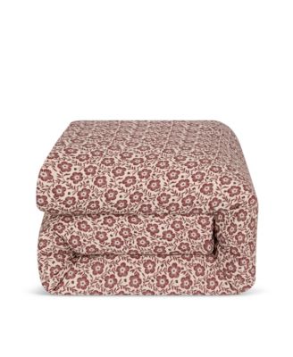 Folk Floral Linen Blend Duvet Cover