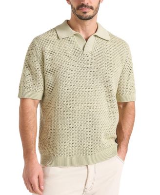 Conrad Textured Cotton Knit Polo Shirt