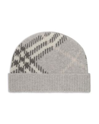 Check Cashmere Blend Beanie