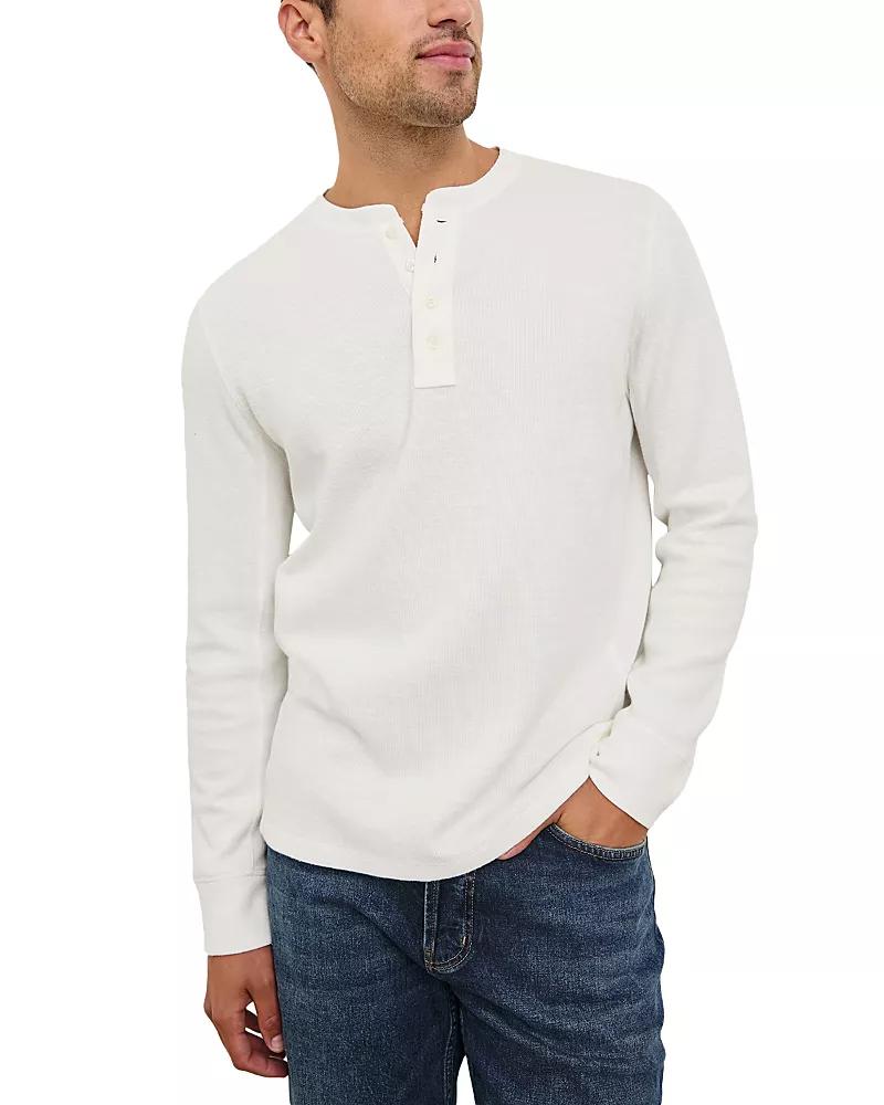 Rails Soto Cotton Blend Knit Henley Sweater