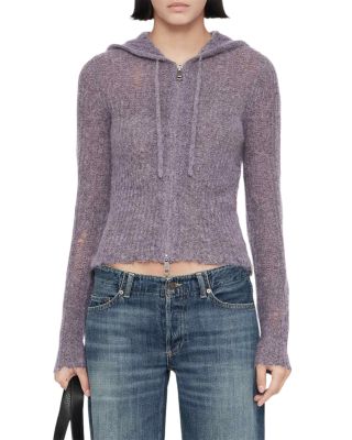 Mabel Cropped Zippered Hoodie