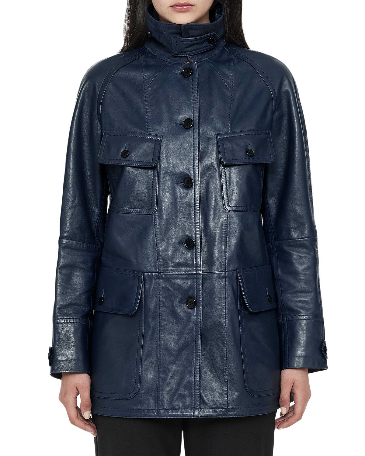 Allsaints Roiya Leather Field Jacket