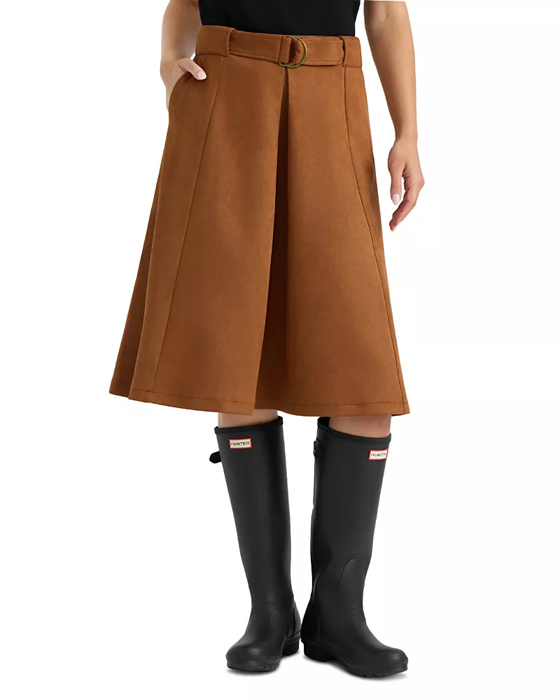 Hunter Belted Midi A Line Skirt