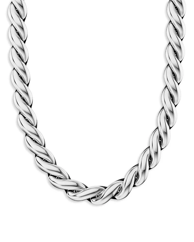 David Yurman Sculpted Cable Chain Necklace in Sterling Silver, 10mm