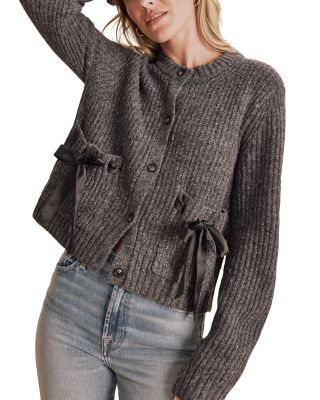 Selena Satin Tie Cardigan