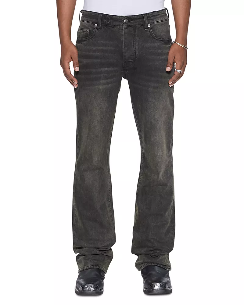 Ksubi Bronko Cotton Portland Blue Bootcut Fit 32 Jeans in Charcoal