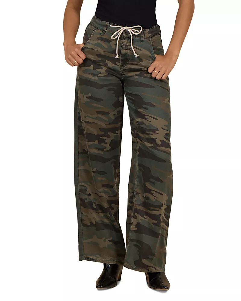 Vintage Havana Forest Camo Wide Leg Pants