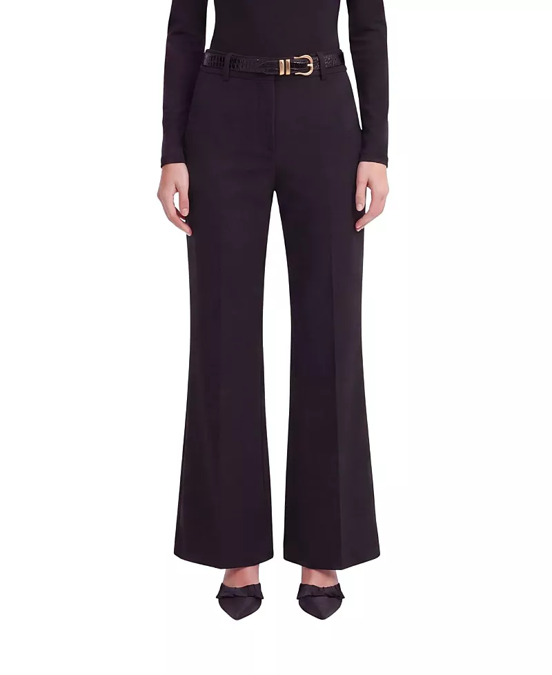 Nocturne Belted Straight-Leg Trousers