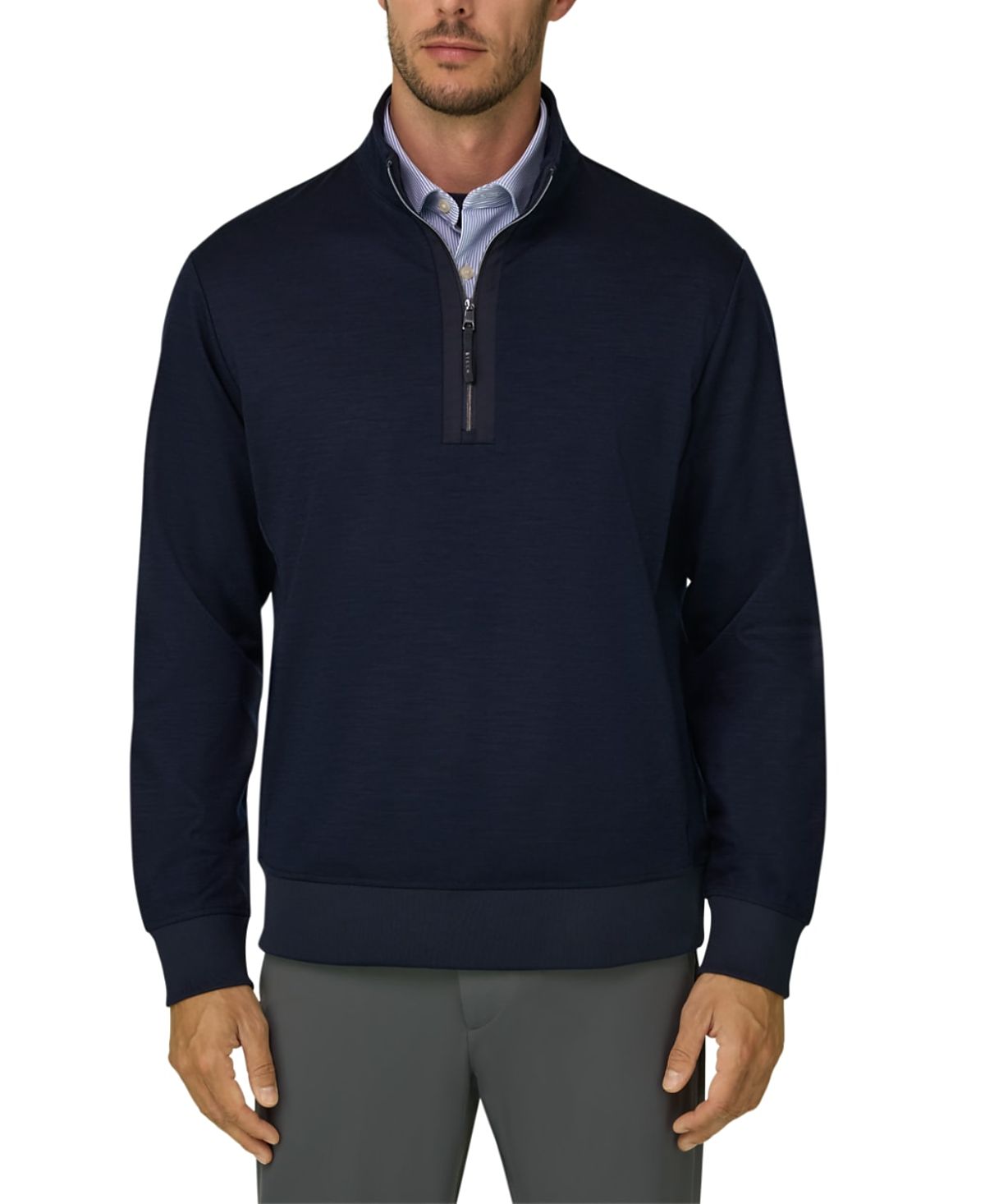 Boggi Milano Wool Blend Wooltech Quarter-Zip Sweatshirt