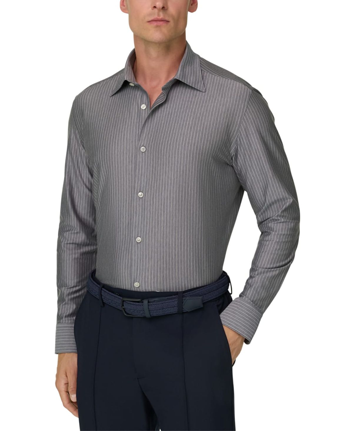 Boggi Milano Striped Japanese Jersey Regular Fit Polo Shirt