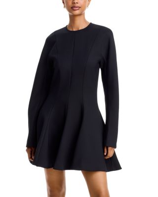 Long Sleeve Peplum Mini Dress