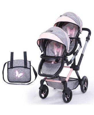  Xeo Twin Butterfly Pram with Matching Handbag, Ages 3+
