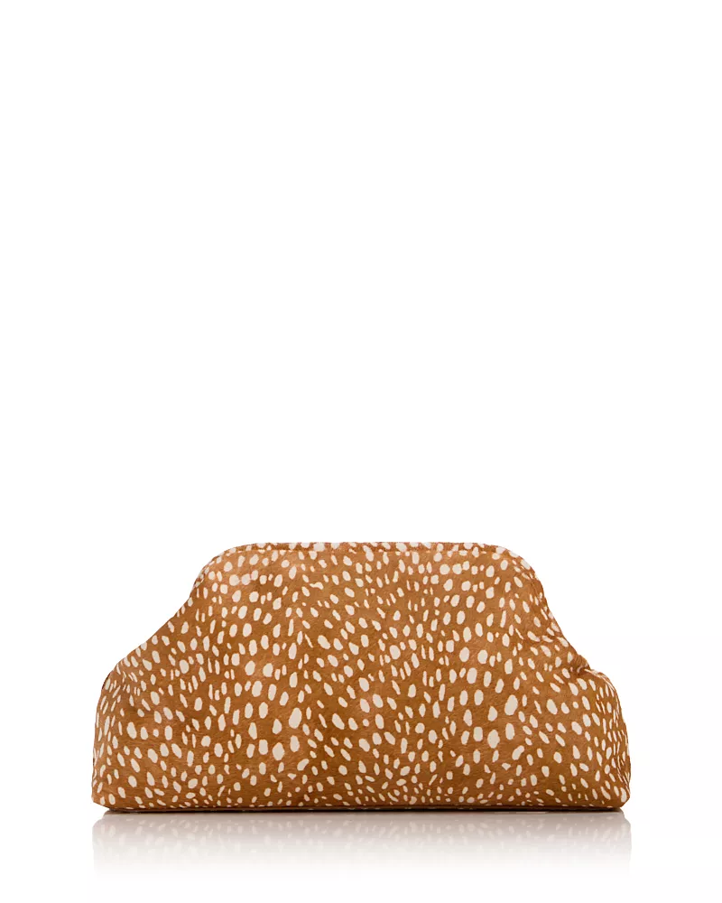 Aqua Deer Print Calf Hair Clutch - Exclusive