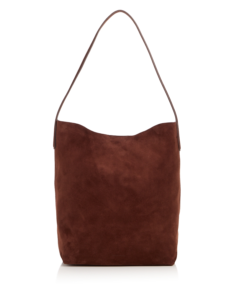 Mansur Gavriel Everyday Cabas Suede Shoulder Bag In Chocolate
