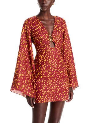 Tessa Linen Printed Mini Dress