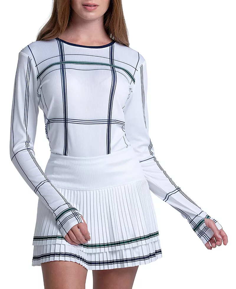 Lucky in Love Women's Plaid Long Sleeve Top