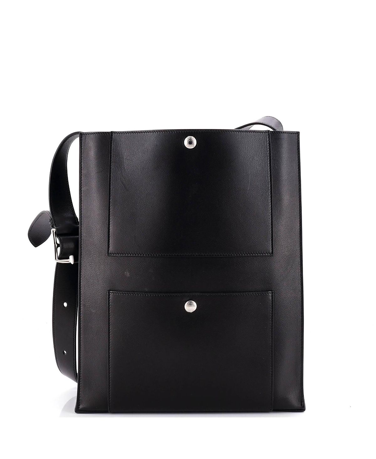 Pre-Owned HERMES Cab'H Evergrain Leather Tote