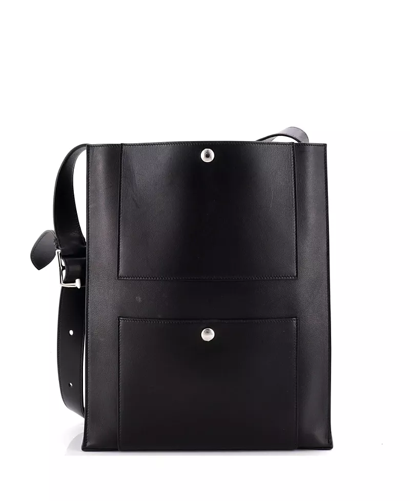 Pre-Owned HERMES Cab'H Evergrain Leather Tote