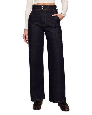 The Atelier High Rise Wide Leg Jeans in Midnight Air