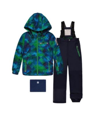 Boys' Play Checkered Jacket & Pants Two Piece Snowsuit - Little Kid, Big Kid