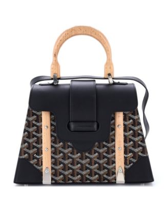 PM Saigon Top Handle Bag Coated Canvas with Leather