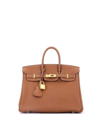 Birkin 25 Handbag Brown Togo with Gold Hardware