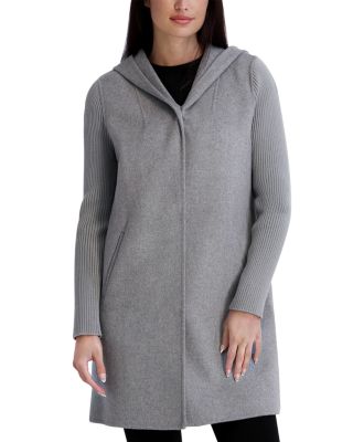 Kenneth Cole Hooded Double Face Coat