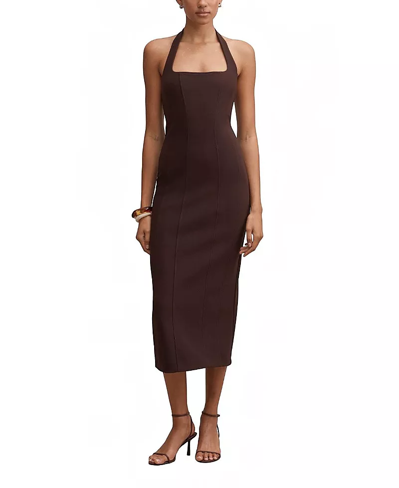 Ever New Women's Gina Halter Neck Bodycon Midi Dress