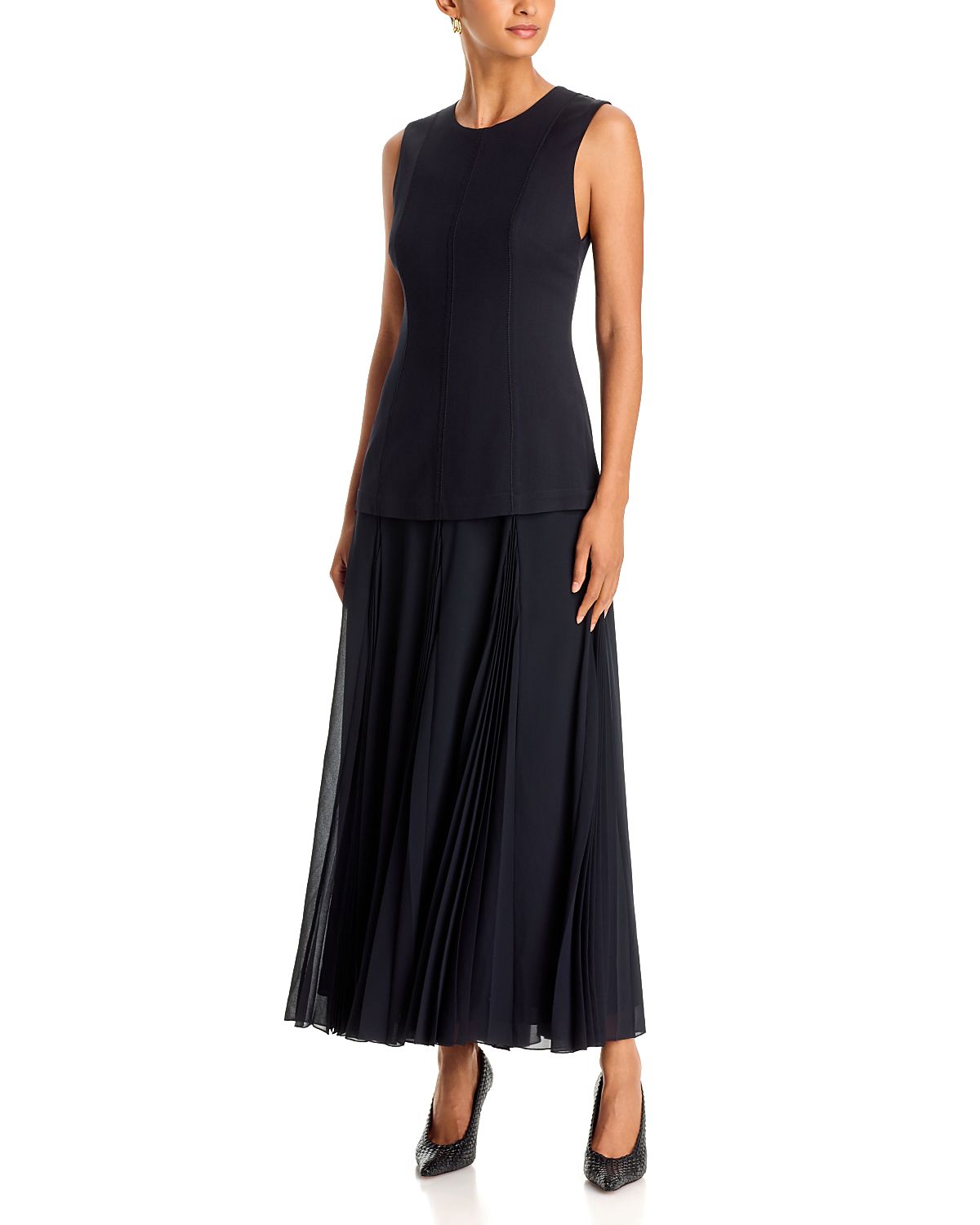 Hugo Boss Detulip Mixed Media Maxi Dress - Exclusive
