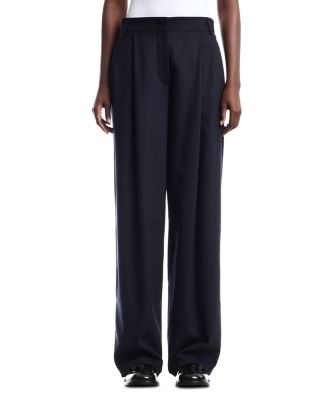 Wool & Cashmere Stretch Wide Leg Pants