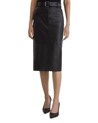 Reiss Neriah Leather Pencil Skirt