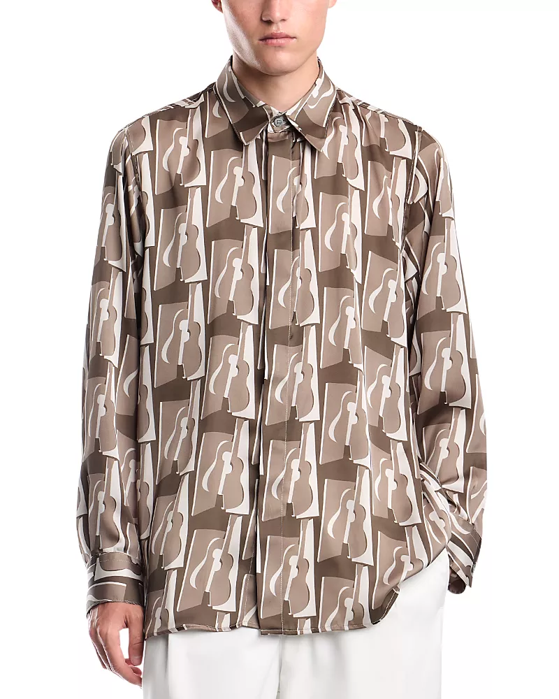 Emporio Armani Printed Long Sleeve Shirt