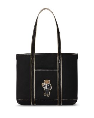 Polo Ralph Lauren Polo Bear Canvas & Leather Shopper Tote