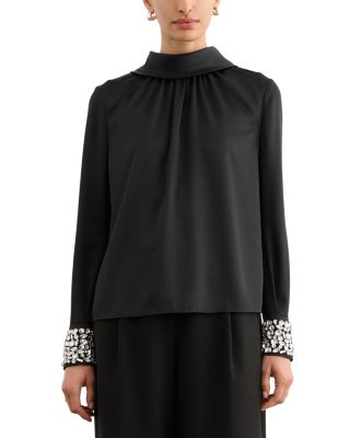 Veronica Embellished Tie Back Blouse