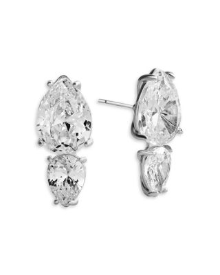 Alessia Double Crystal Drop Earrings